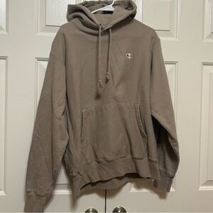 Champion Cream Tan Hoodie Relaxed Fit Pullover